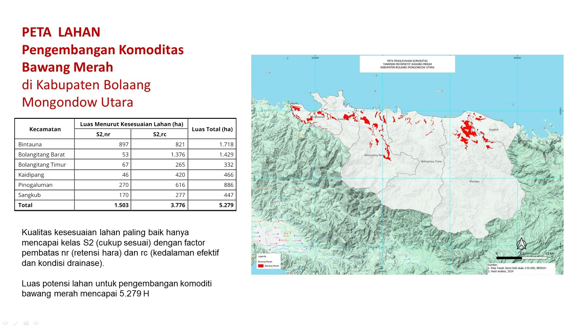  5.279 HA POTENSI LAHAN BAWANG MERAH DI BOLMUT